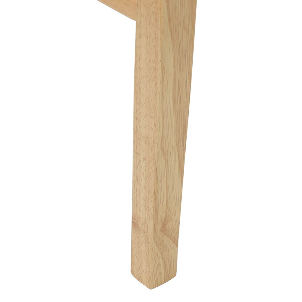 Produktbild för Matstolar 2 pcs Naturfärg 43 x 54 x 89 cm Massiv Gummiträ