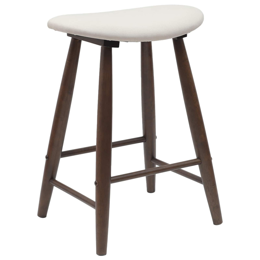 Produktbild för Matstolar 2 pcs Ljusbrun 46 x 37 x 63 cm Massiv Gummiträ