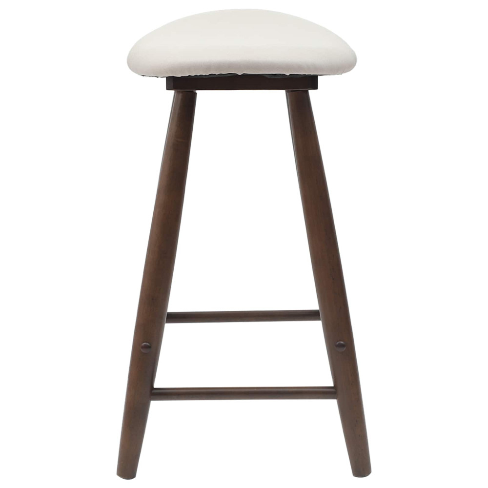 Produktbild för Matstolar 2 pcs Ljusbrun 46 x 37 x 63 cm Massiv Gummiträ