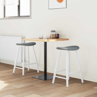 Produktbild för Matstolar 2 pcs Vit 46 x 37 x 63 cm Massiv Gummiträ