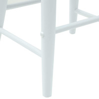 Produktbild för Matstolar 2 pcs Vit 46 x 37 x 63 cm Massiv Gummiträ