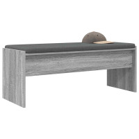 Produktbild för Hallbänk med kudde Grå Sonoma 103 x 38 x 40 cm