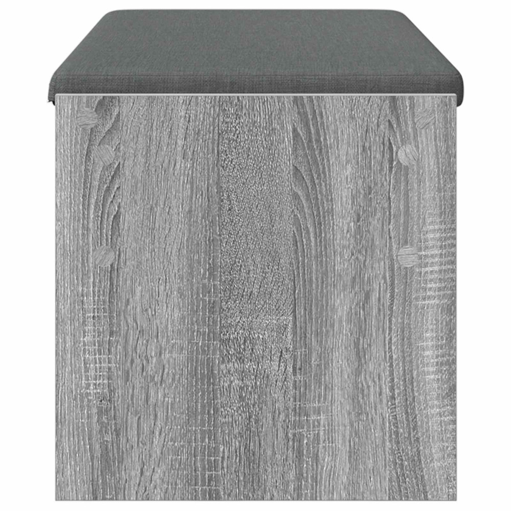 Produktbild för Hallbänk med kudde Grå Sonoma 103 x 38 x 40 cm
