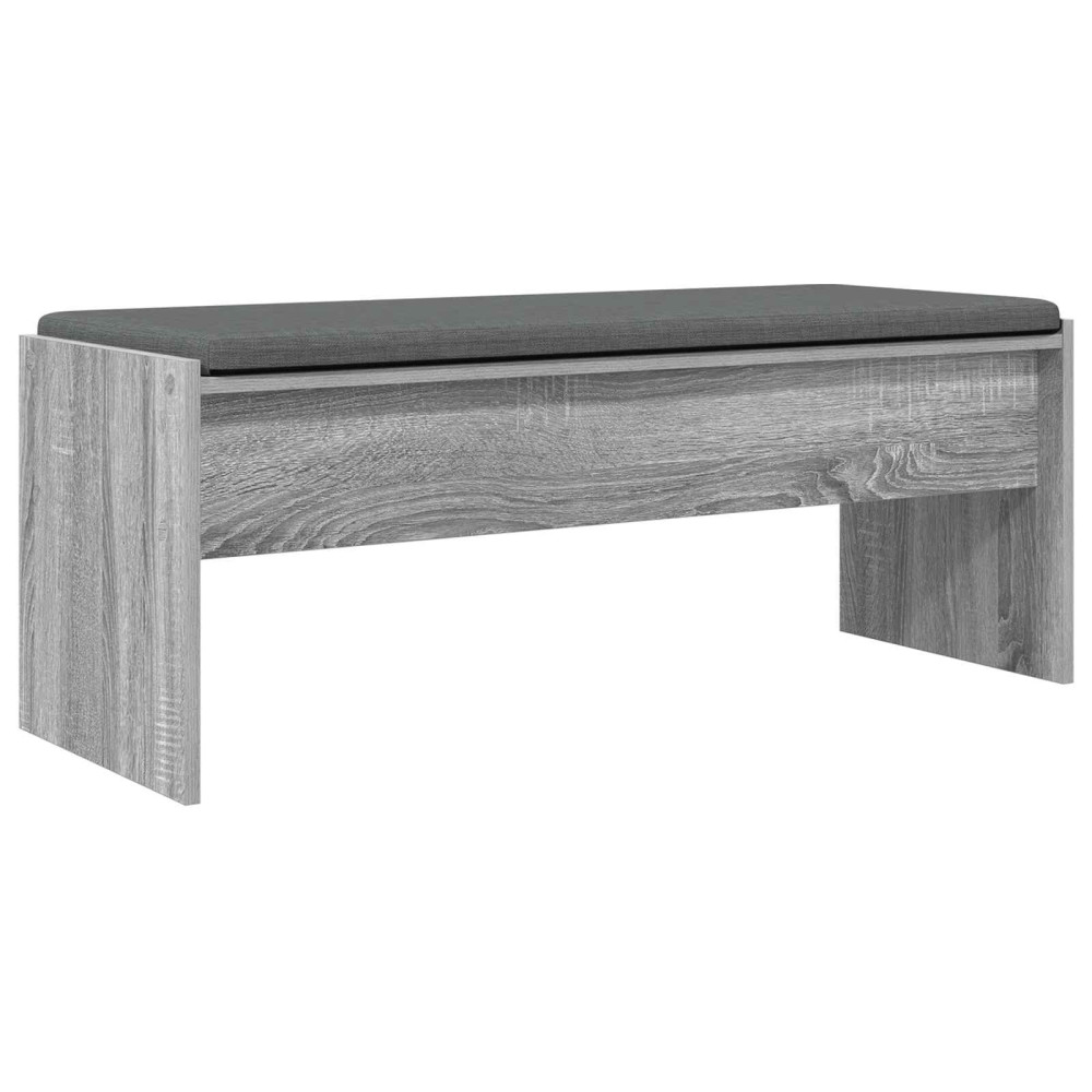 Produktbild för Hallbänk med kudde Grå Sonoma 103 x 38 x 40 cm