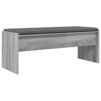 Produktbild för Hallbänk med kudde Grå Sonoma 103 x 38 x 40 cm