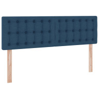 Produktbild för Förvaringssäng med madrass Blå 140 x 200 cm Konstruerat trä