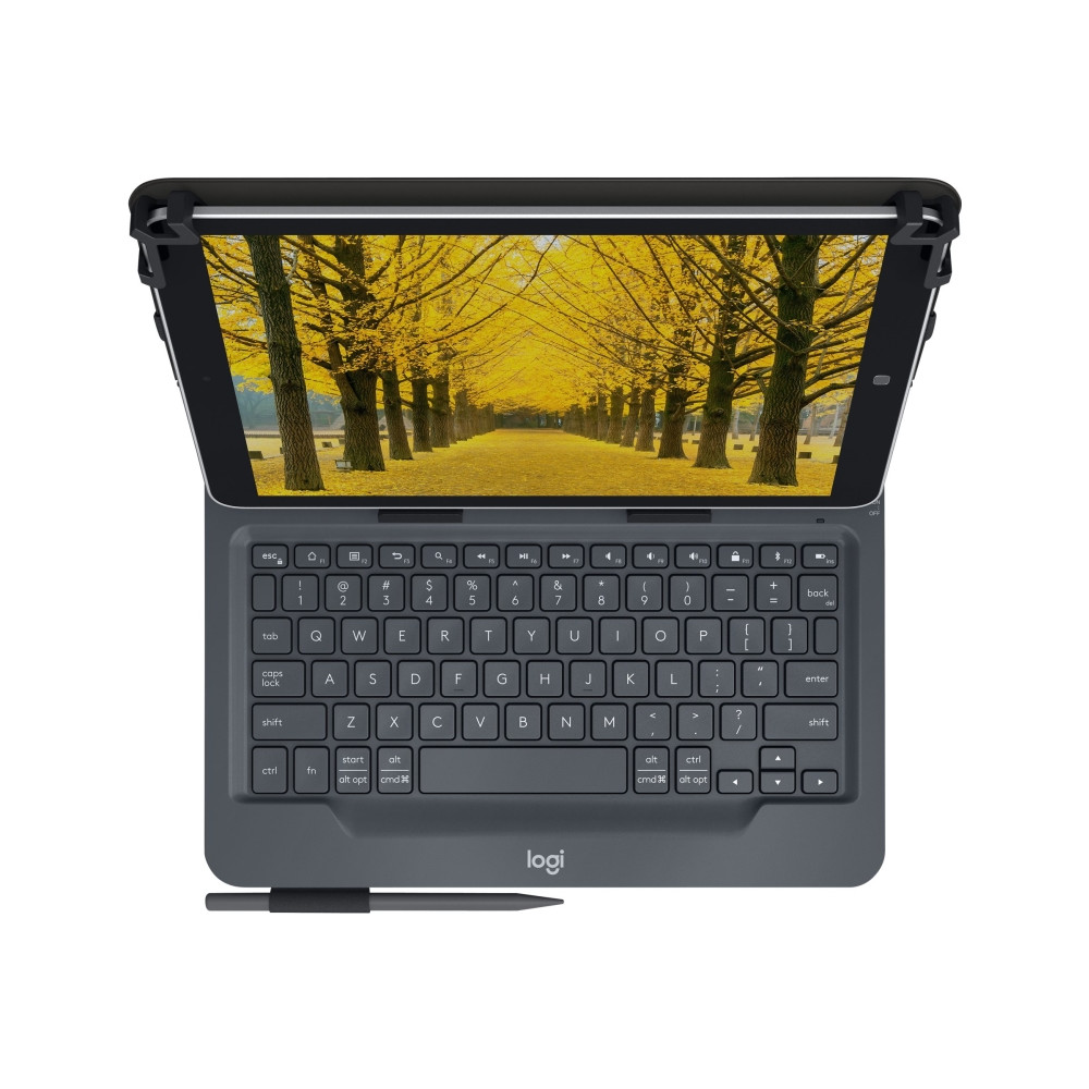 Produktbild för Logitech Universal Folio for 9-10 inch Tablets - tangentbord och foliefodral - Nordisk Inmatningsenhet