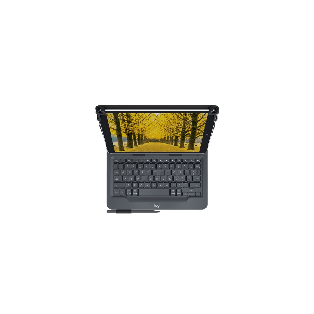 Produktbild för Logitech Universal Folio for 9-10 inch Tablets - tangentbord och foliefodral - Nordisk Inmatningsenhet