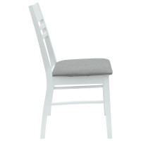 Produktbild för Matstolar 2 pcs Vit 43 x 54 x 89 cm Massiv Gummiträ