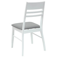 Produktbild för Matstolar 2 pcs Vit 43 x 54 x 89 cm Massiv Gummiträ