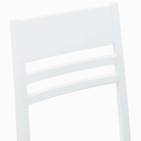 Produktbild för Matstolar 2 pcs Vit 43 x 54 x 89 cm Massiv Gummiträ