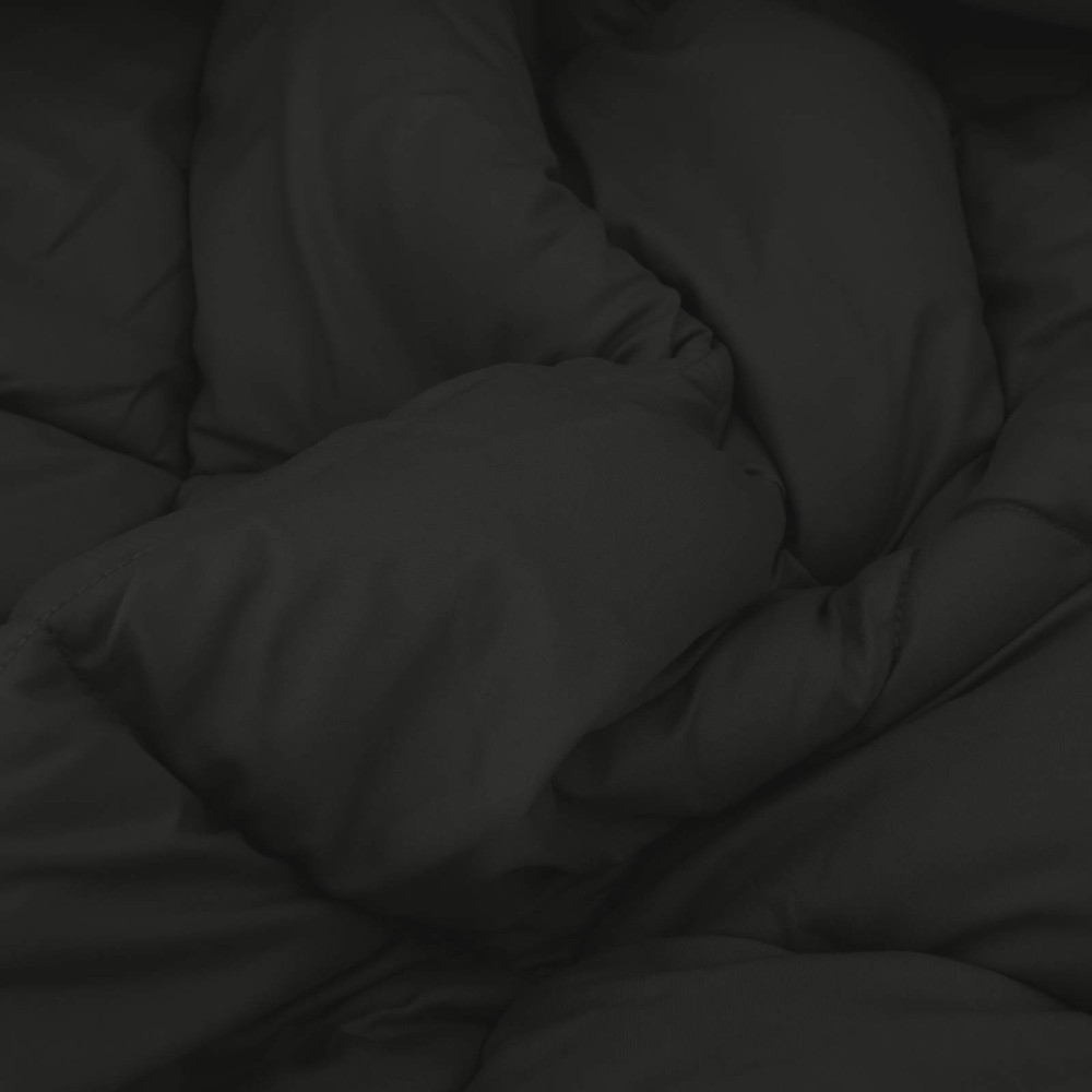 Produktbild för Full Års-Duvet Svart 200 x 220 cm Mikrofiber