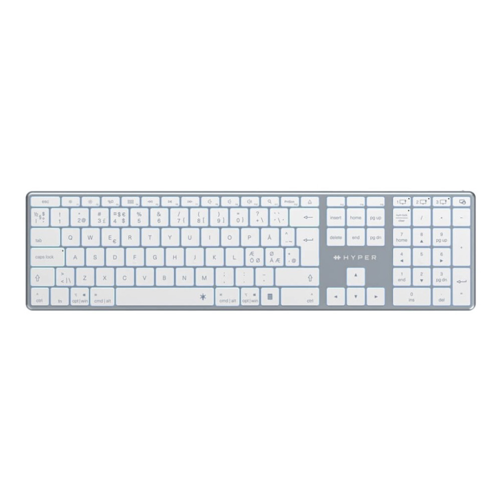 Produktbild för Targus HyperSpace - tangentbord full size - QWERTY - Nordisk - rymdgrå Inmatningsenhet