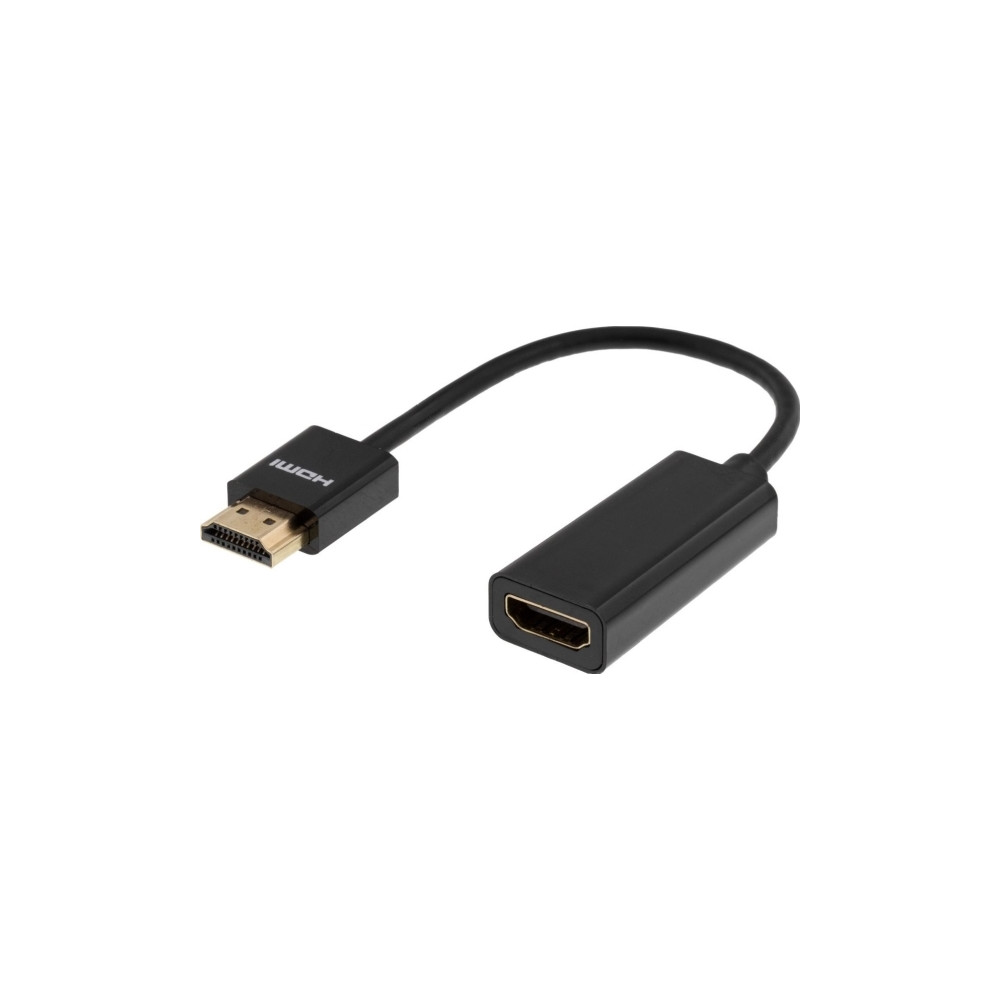 Produktbild för DELTACO HDMI-1088 - HDMI-förlängningskabel med Ethernet - 10 cm
