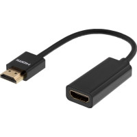 Produktbild för DELTACO HDMI-1088 - HDMI-förlängningskabel med Ethernet - 10 cm