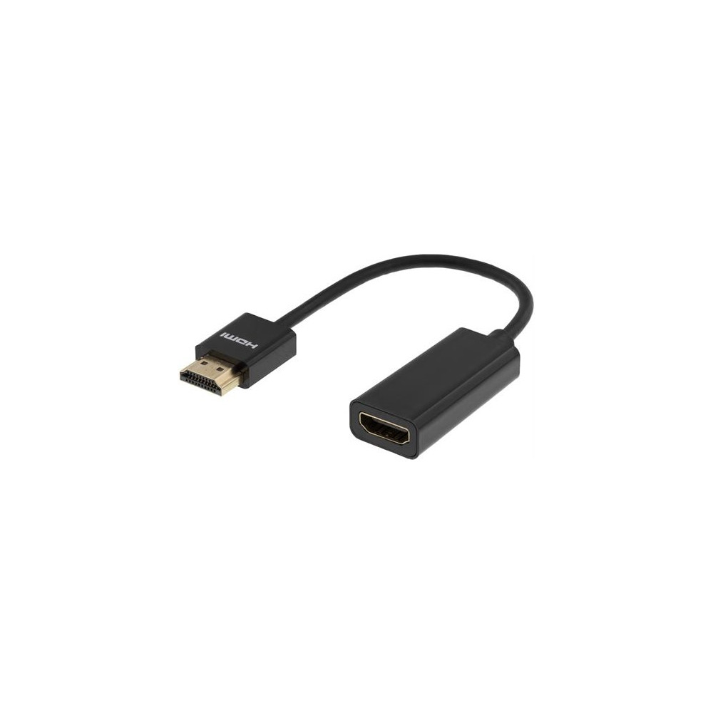 Produktbild för DELTACO HDMI-1088 - HDMI-förlängningskabel med Ethernet - 10 cm