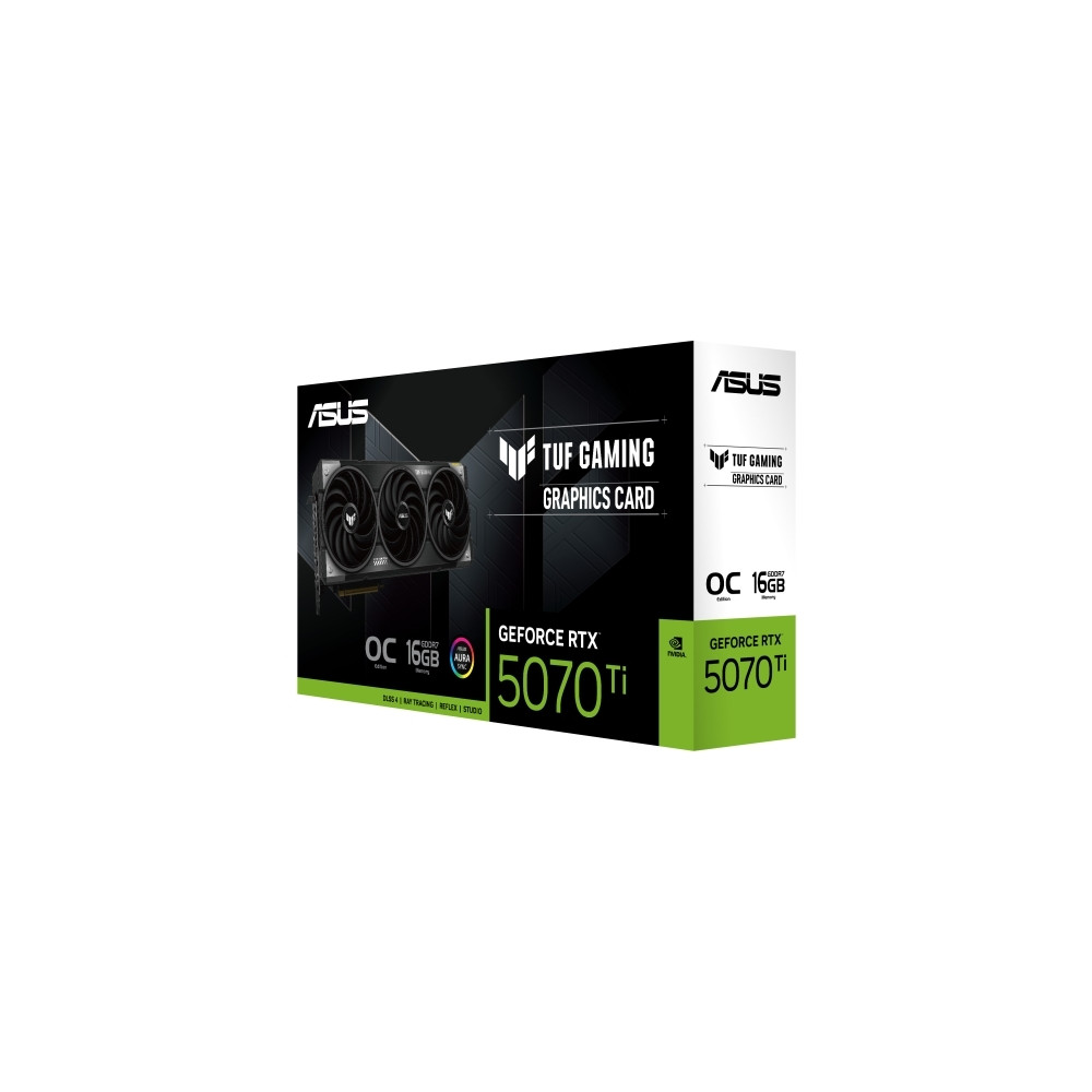 Produktbild för ASUS TUF Gaming GeForce RTX 5070 Ti 16GB - OC Edition - grafikkort - GeForce RTX 5070 Ti - 16 GB - grå