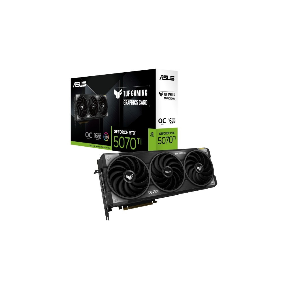 Produktbild för ASUS TUF Gaming GeForce RTX 5070 Ti 16GB - OC Edition - grafikkort - GeForce RTX 5070 Ti - 16 GB - grå