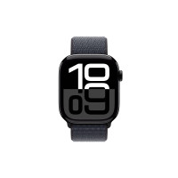 Produktbild för Apple Watch Series 10 (GPS) - jet black aluminium - smart klocka med sportögla - bläck - 64 GB