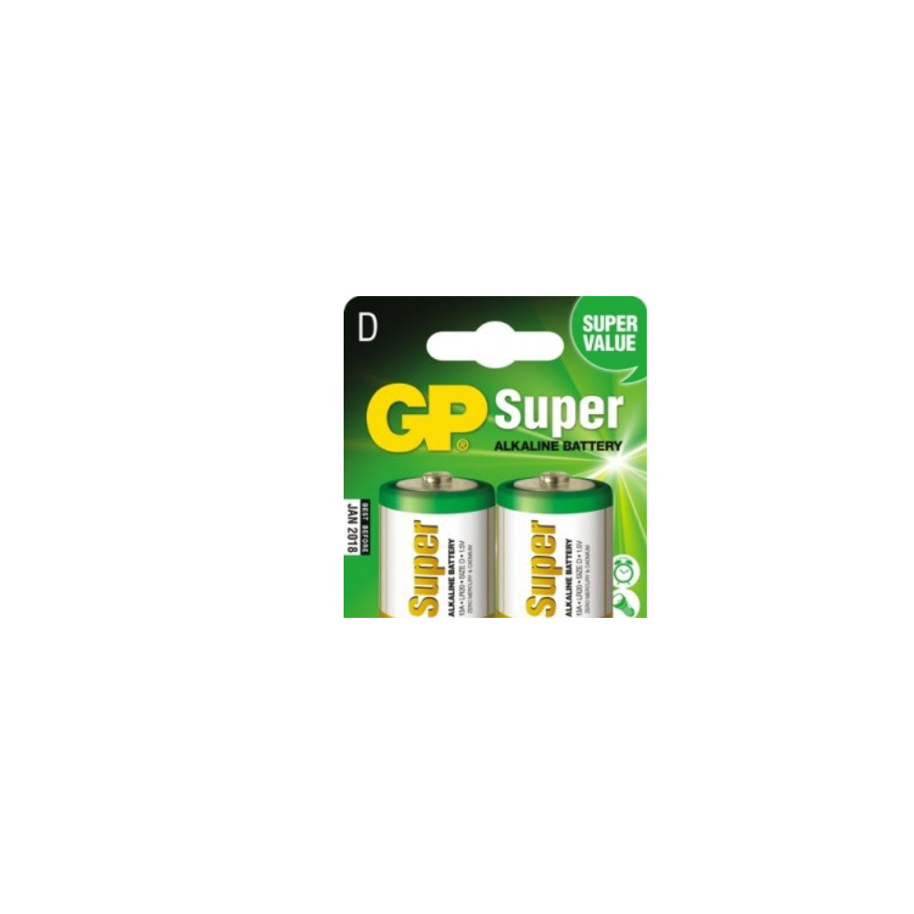 Produktbild för GP Super batteri - 2 x D - alkaliskt