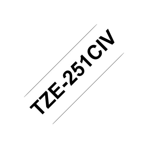 Brother Brother TZ251CIV - bandlaminat - 1 kassett(er) - Rulle ( 2,4 cm x 8 m)