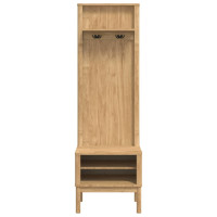 Produktbild för Hallway skåp FLORO Vaxbrun 50 x 40 x 158 cm Massiv furu