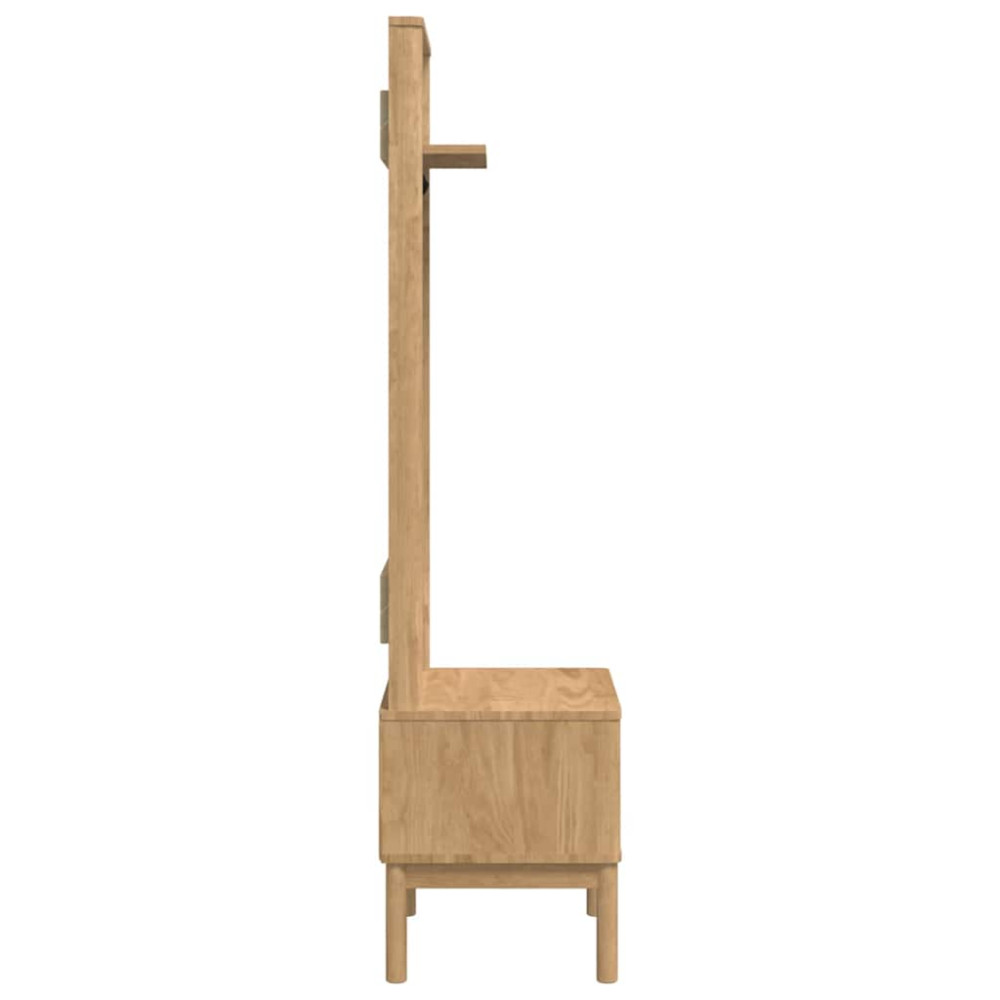 Produktbild för Hallway skåp FLORO Vaxbrun 50 x 40 x 158 cm Massiv furu
