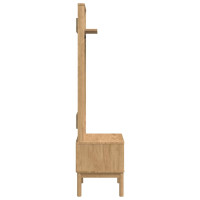 Produktbild för Hallway skåp FLORO Vaxbrun 50 x 40 x 158 cm Massiv furu