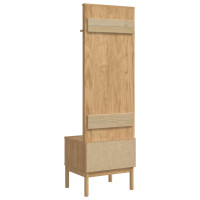 Produktbild för Hallway skåp FLORO Vaxbrun 50 x 40 x 158 cm Massiv furu