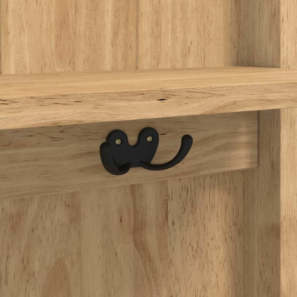 Produktbild för Hallway skåp FLORO Vaxbrun 50 x 40 x 158 cm Massiv furu