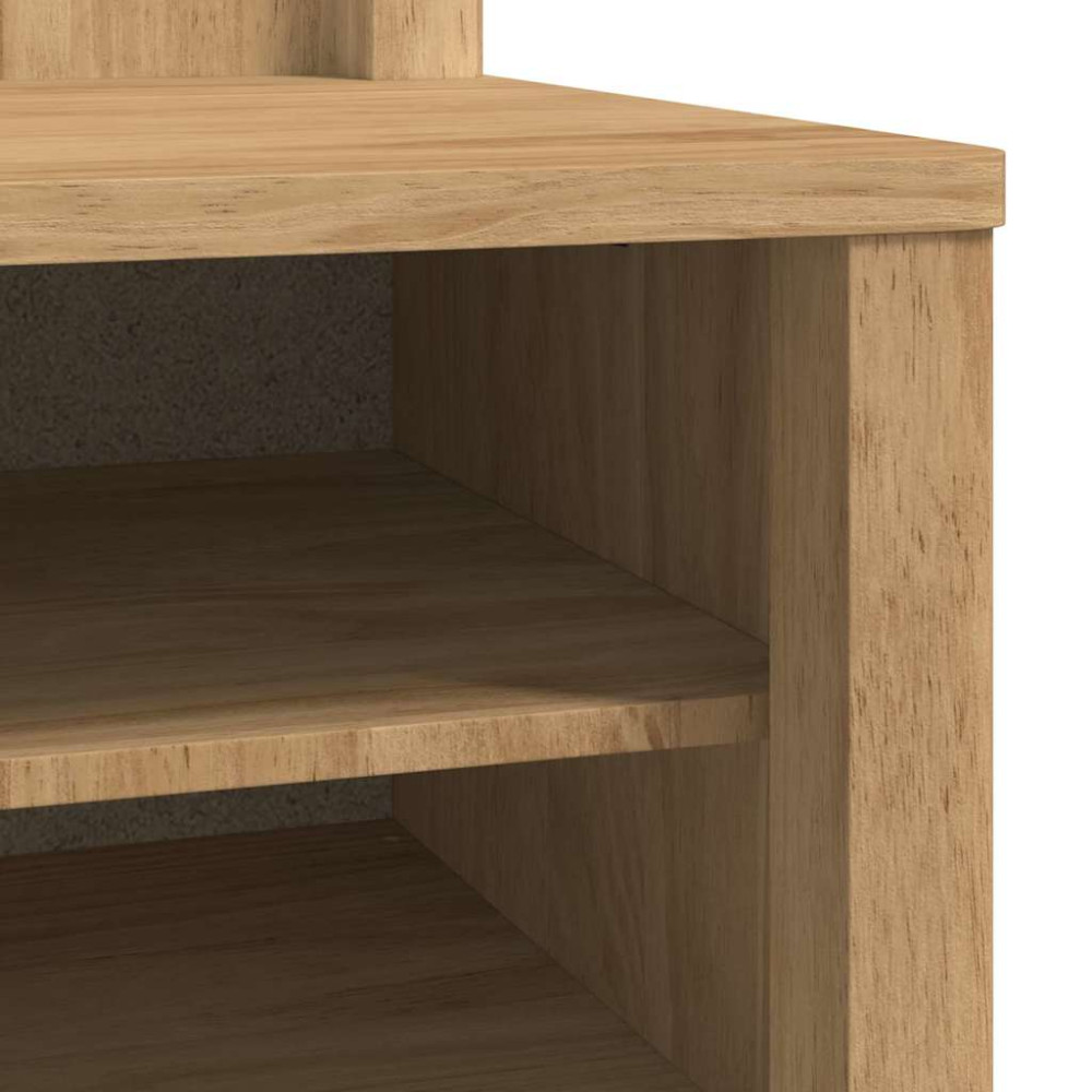 Produktbild för Hallway skåp FLORO Vaxbrun 50 x 40 x 158 cm Massiv furu