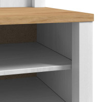 Produktbild för Hallway skåp med hylla FLORO Vit 50 x 40 x 158 cm Massiv furu