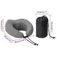 Produktbild för Resekudde för nacken Enfärgad Grå 30 x 28 x 14 cm Polyester