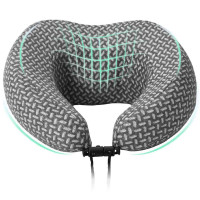 Produktbild för Resekudde för nacken Enfärgad Grå 30 x 28 x 14 cm Polyester