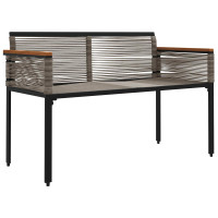 Produktbild för Utomhusbänk Grå och mörkgrå 117 x 54 x 74.5 cm konstrotting