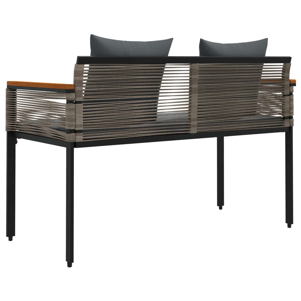 Produktbild för Utomhusbänk Grå och mörkgrå 117 x 54 x 74.5 cm konstrotting