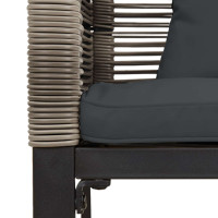Produktbild för Utomhusbänk Grå och mörkgrå 117 x 54 x 74.5 cm konstrotting
