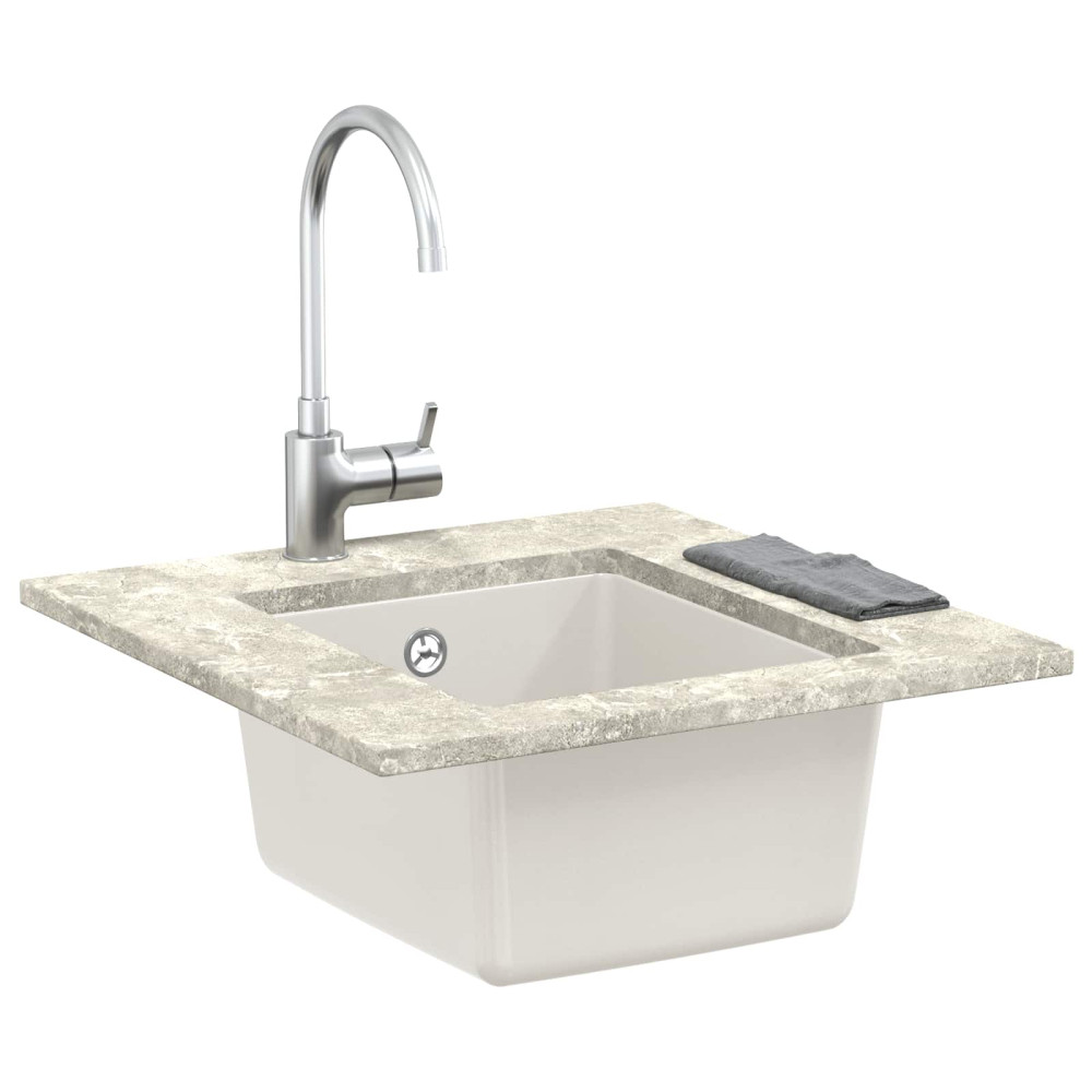 Produktbild för Diskho Vit 370 x 460 mm 80% Kvarts och 20% Resin