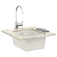 Produktbild för Diskho Vit 370 x 460 mm 80% Kvarts och 20% Resin