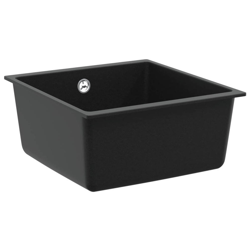 Produktbild för Diskho Svart 430 x 460 mm 80% Kvarts och 20% Resin