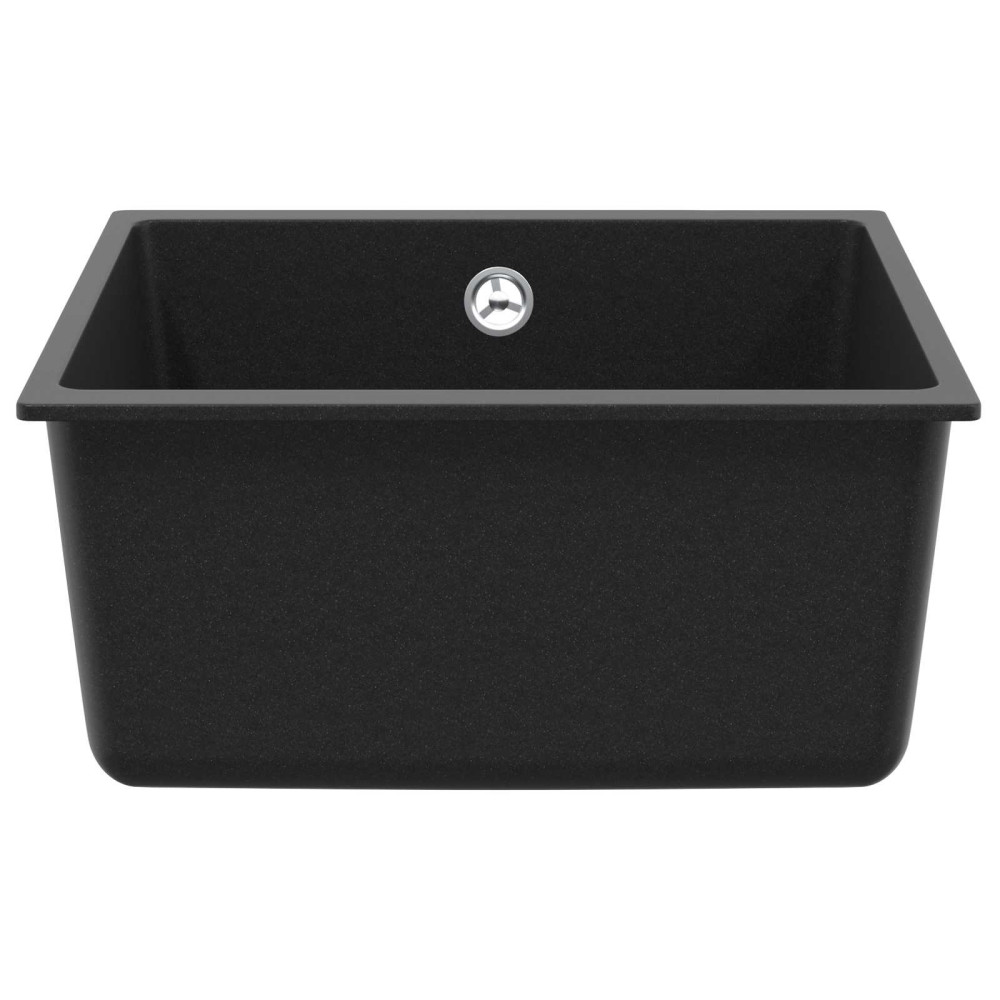 Produktbild för Diskho Svart 430 x 460 mm 80% Kvarts och 20% Resin