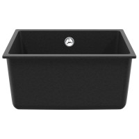 Produktbild för Diskho Svart 430 x 460 mm 80% Kvarts och 20% Resin