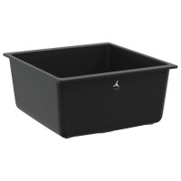 Produktbild för Diskho Svart 430 x 460 mm 80% Kvarts och 20% Resin