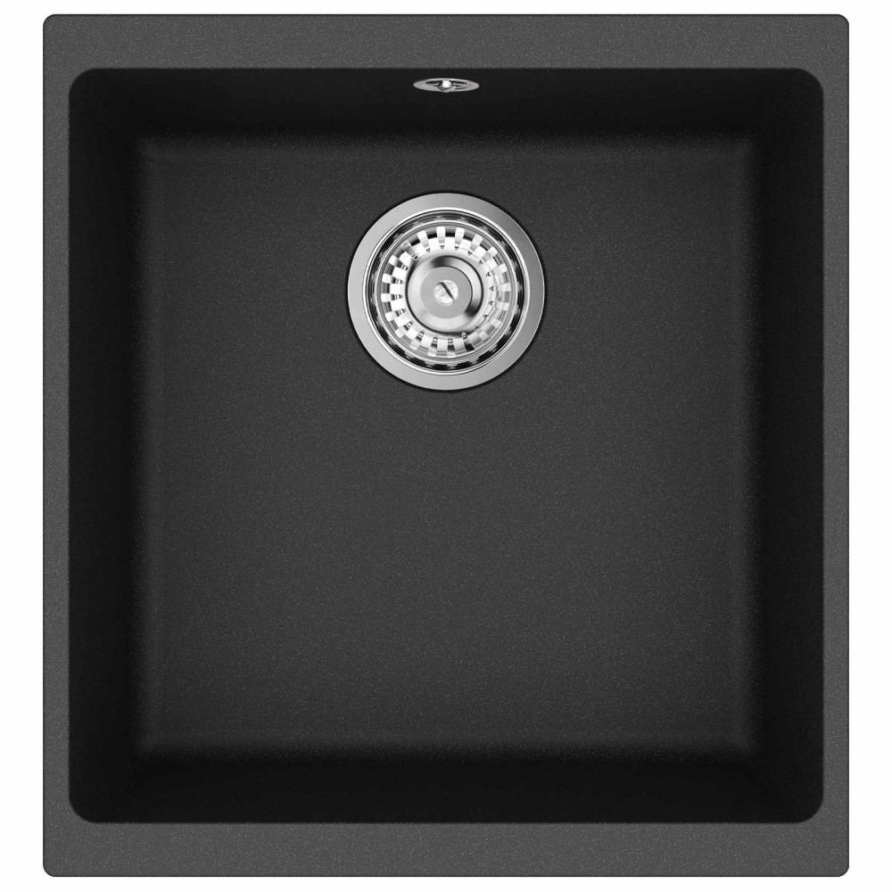 Produktbild för Diskho Svart 430 x 460 mm 80% Kvarts och 20% Resin