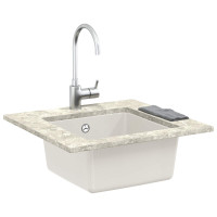 Produktbild för Diskho Vit 430 x 460 mm 80% Kvarts och 20% Resin