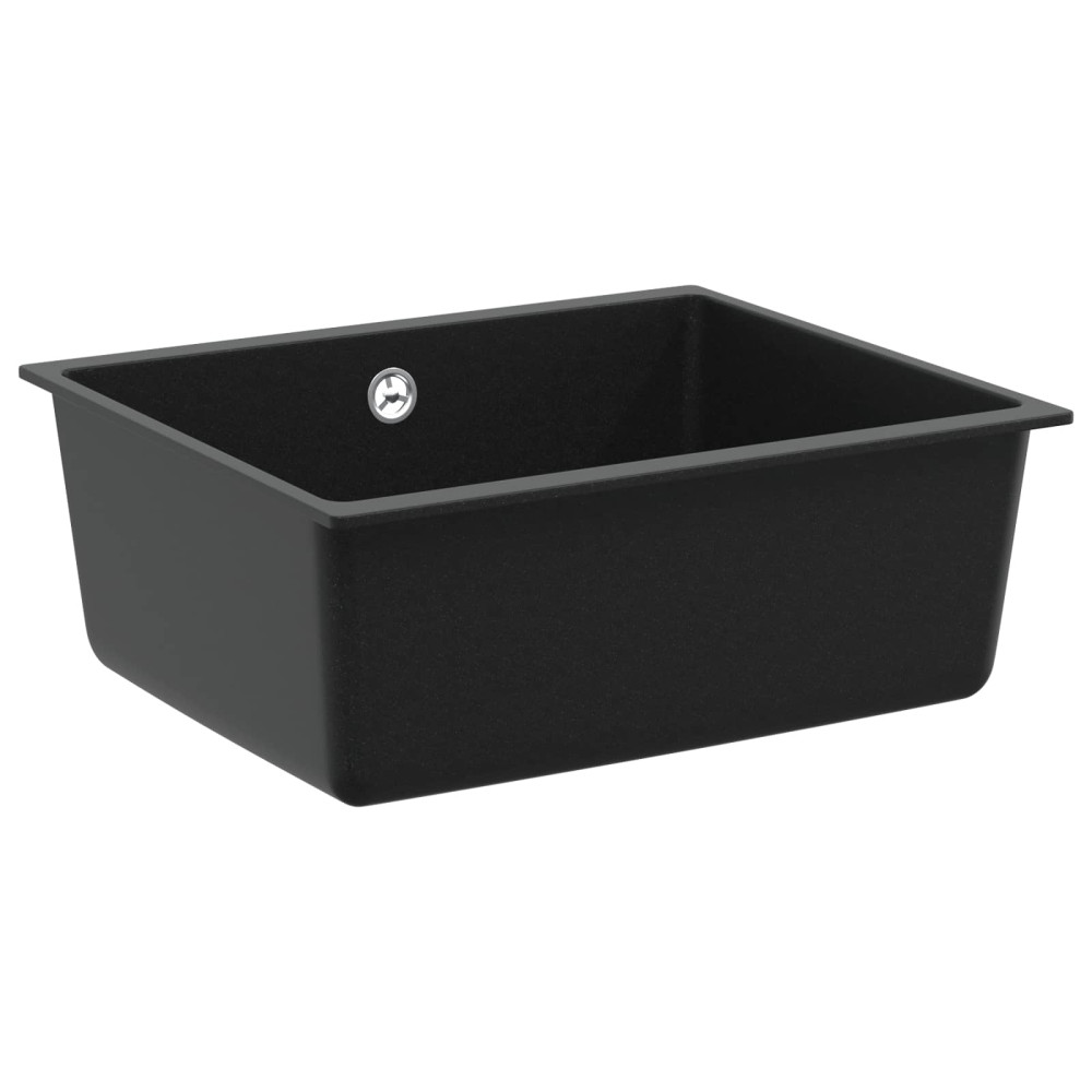 Produktbild för Diskho Svart 530 x 460 mm 80% Kvarts och 20% Resin