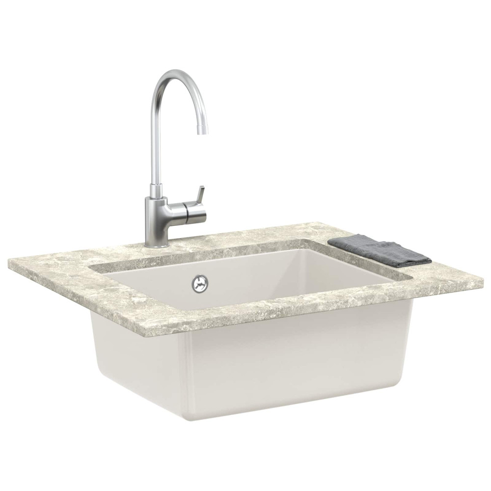 Produktbild för Diskho Vit 530 x 460 mm 80% Kvarts och 20% Resin