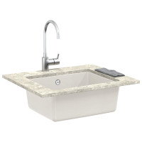 Produktbild för Diskho Vit 530 x 460 mm 80% Kvarts och 20% Resin