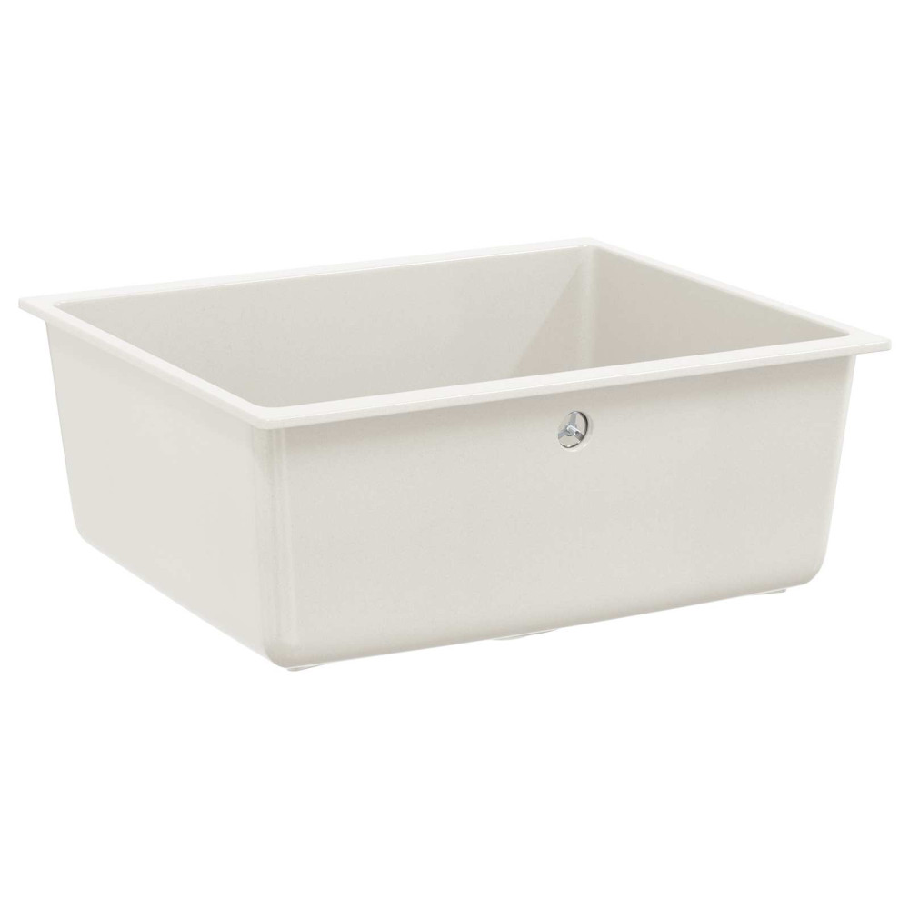 Produktbild för Diskho Vit 530 x 460 mm 80% Kvarts och 20% Resin
