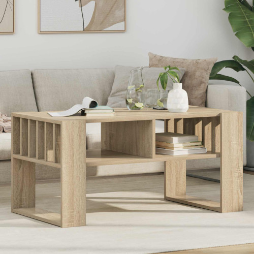 vidaXL Kaffeebord Sonoma-ek 92 x 49,5 x 45 cm Konstruerat trä